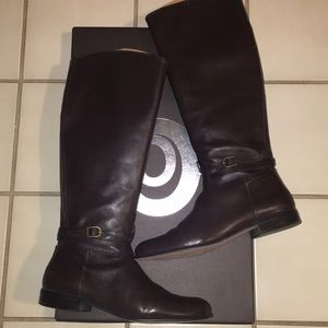 Corso Como dark brown leather riding boots